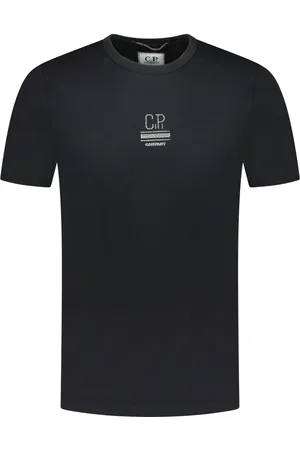 C.P. Company Koszulki, Mężczyzna, Czarny, S, Bawełna, Czarny bawełniany T-shirt