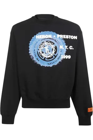 Heron Preston Bluzy, Mężczyzna, Czarny, 2XL, Bawełna, Bawełniana bluza z nadrukiem logo
