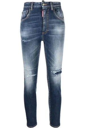 Dsquared2 Jeansy, Kobieta, Niebieski, 2XS, Bawełna, Jeansyy Slim-fit