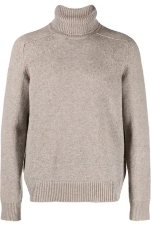 Ermenegildo Zegna Swetry, Mężczyzna, Beżowy, L, Kaszmir, Luksusowy golf z kaszmiru