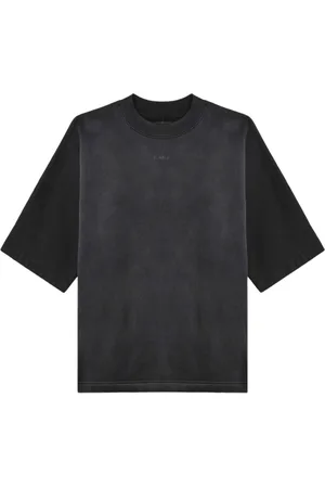 Purple Brand Koszulki, Mężczyzna, Czarny, S, Oversized Fleece T-Shirt Shadow Flasher