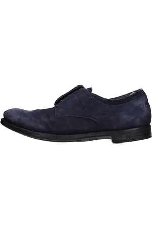 Officine creative Buty, Mężczyzna, Niebieski, 40 EU, Zamsz, Płaskie buty Niebieskie