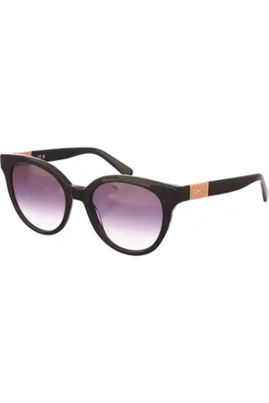 Longchamp Akcesoria, Kobieta, Czarny, ONE SIZE, Okulary przeciwsłoneczne w stylu motylkowym z oprawką z octanu