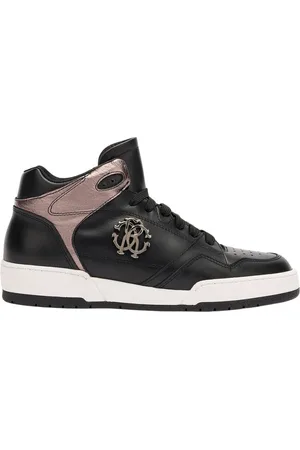 Roberto Cavalli Buty, Kobieta, Czarny, 35 EU, Laminowane buty High-Top