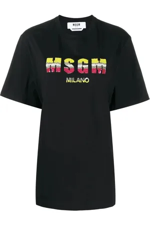 Msgm Koszulki, Kobieta, Czarny, M, T-Shirt M/M