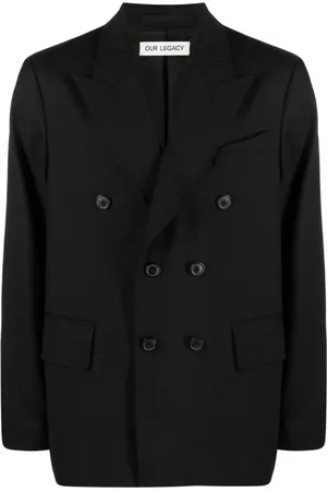 OUR LEGACY Kurtki, Mężczyzna, Czarny, L, Wełna, Unconstructed DB Blazer