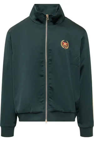 BEL-AIR ATHLETICS Bluzy, Mężczyzna, Zielony, S, Bluza z Haftowanym Logo i Długim Rękawem