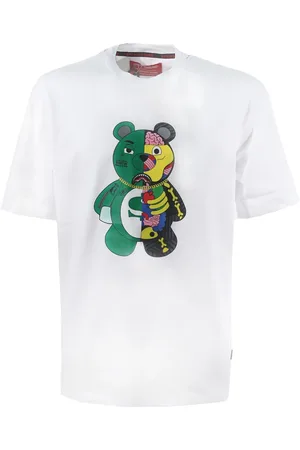 Sprayground Koszulki, Mężczyzna, Biały, S, Bawełna, Koszulka z krótkim rękawem i okrągłym dekoltem