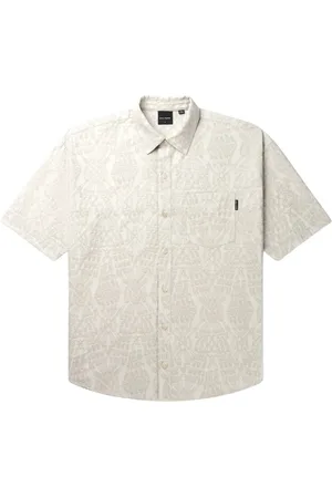 Daily paper Koszule, Mężczyzna, Beżowy, M, Zuri Macrame Relaxed Shirt
