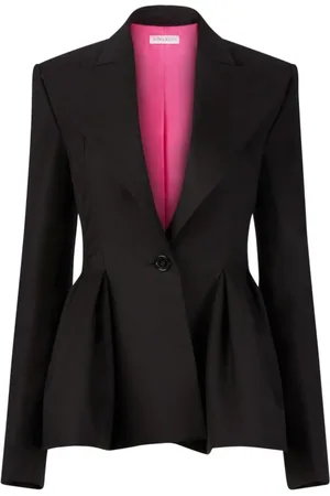 Nina Ricci Kurtki, Kobieta, Czarny, S, Wełna, Elegancka wełniana kurtka z baskinką