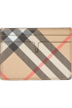 Burberry Akcesoria, Mężczyzna, Beżowy, ONE SIZE, Bawełna, Etui na Karty z Motywem Check