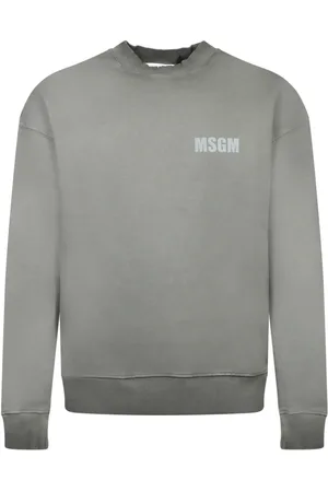 Msgm Bluzy, Mężczyzna, Szary, M, Bawełna, Szara Bluza Podkreślająca Styl Trendy