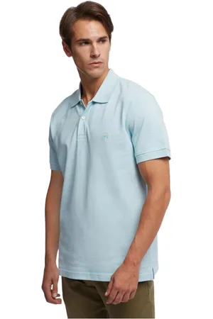 Brooks Brothers Koszulki, Mężczyzna, Niebieski, L, Bawełna, Koszulka Polo Slim-fit z Krótkim Rękawem Pique