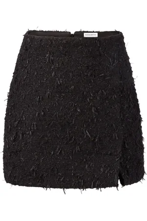 Nina Ricci Spódnice, Kobieta, Czarny, S, Tweed, Czarna tweedowa mini spódniczka