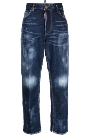 Dsquared2 Jeansy, Kobieta, Niebieski, 2XS, Bawełna, Eleganckie Niebieskie Spodnie