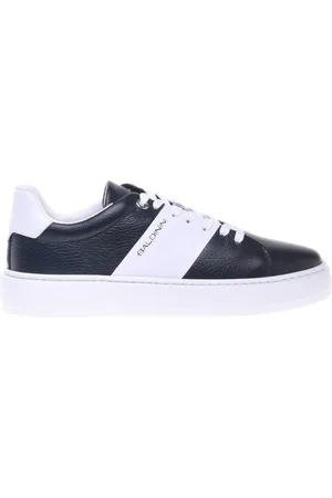 BALDININI Buty, Mężczyzna, Niebieski, 45 EU, tumbled and white leather trainer