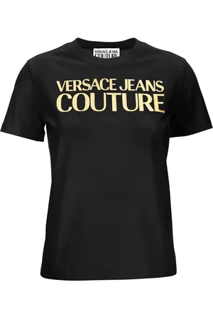 VERSACE Koszulki, Kobieta, Czarny, L, Koszulki i Pola Czarne