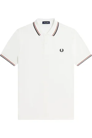 Fred Perry Koszulki, Mężczyzna, Biały, XL, Bawełna, Klasyczne polo z bawełny pika z podwójnym paskiem