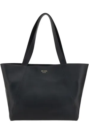 Prada Torebki, Mężczyzna, Czarny, ONE SIZE, Monogramowa Torba Torebka Skórzana z Zamkiem