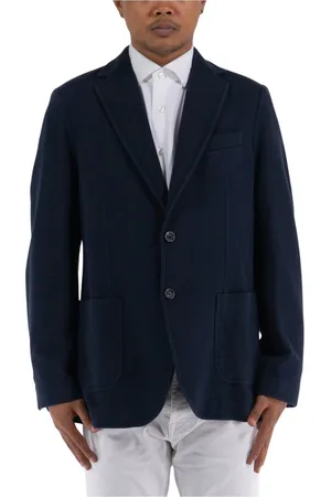 Circolo Kurtki, Mężczyzna, Niebieski, L, Bawełna, Rever Jacket