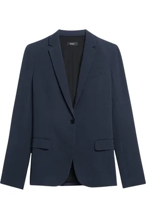 THEORY Kurtki, Kobieta, Niebieski, M, Crepe Staple Blazer