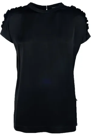 Fabiana Filippi Bluzki, Kobieta, Czarny, L, Bawełna, Casualowa bawełniana koszulka
