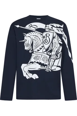 Burberry Koszulki, Mężczyzna, Niebieski, S, Bawełna, EKD L/S T-Shirt
