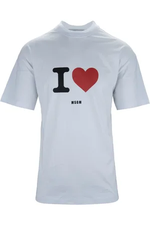 Msgm Koszulki, Mężczyzna, Biały, S, Bawełna, Bawełniany T-Shirt z Nadrukiem Graficznym