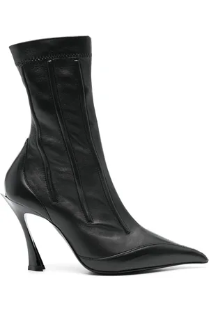 MUGLER Buty, Kobieta, Czarny, 40 EU, Skóra, Botki Corset