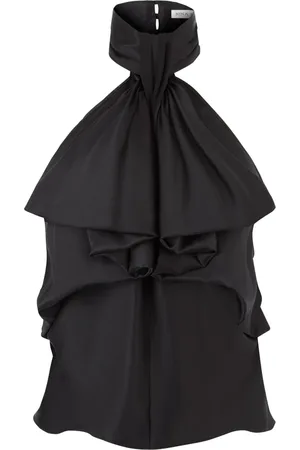 Nina Ricci Koszulki, Kobieta, Czarny, S, Satyna, Zwiewna bluzka z kokardą
