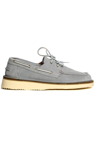 Dondup Buty, Mężczyzna, Szary, 39 EU, Zamsz, Szare mokasyny żeglarskie