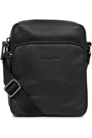Lancaster Torebki, Mężczyzna, Czarny, ONE SIZE, Wintage skórzana torba na ramię