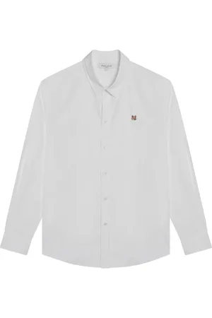 Maison Kitsuné Koszule, Mężczyzna, Biały, L, Koszula z długim rękawem