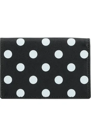 Comme des Garçons Akcesoria, unisex, Czarny, ONE SIZE, Skóra, Czarny skórzany portfel w kropki