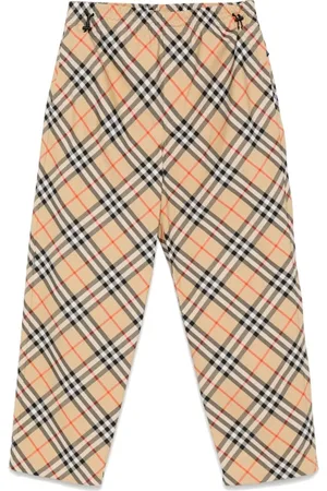 Burberry Spodnie, Mężczyzna, Beżowy, L, Elastyczne spodnie ze sznurkiem i kieszeniami