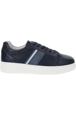 Nero Giardini Buty, Mężczyzna, Niebieski, 44 EU, Skóra, Skórzane Sneakersy Modern Active Style