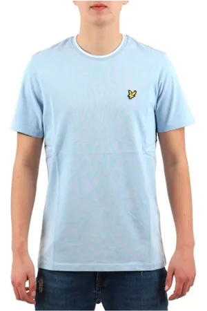 Lyle & Scott Koszulki, Mężczyzna, Niebieski, XL, Klasyczna Koszulka T-Shirt