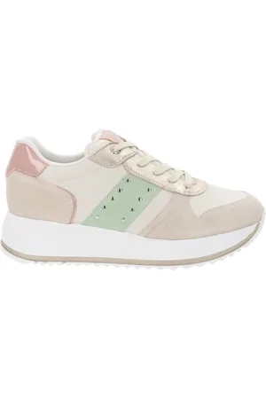 Nero Giardini Buty, Kobieta, Beżowy, 39 EU, Skóra, Skórzane sneakersy dziewczęce, stylowe i wygodne