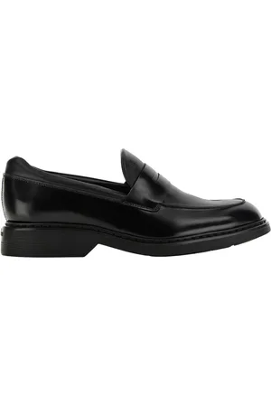 Hogan Buty, Mężczyzna, Czarny, 38 EU, Czarne płaskie mokasyny