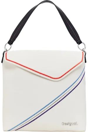 Desigual Torebki, Kobieta, Biały, ONE SIZE, Stylowy biały plecak z zamknięciem na zamek błyskawiczny