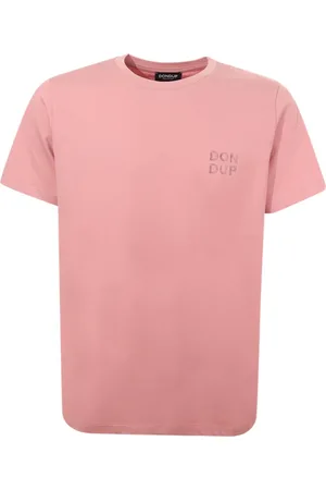 Dondup Koszulki, Mężczyzna, Różowy, L, Różowa T-shirt z nadrukiem logo