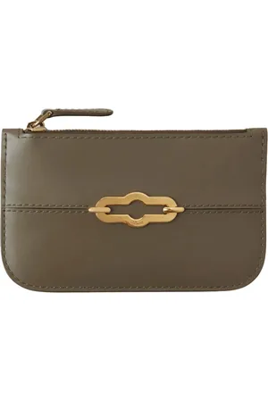 MULBERRY Akcesoria, Kobieta, Zielony, ONE SIZE, Skóra, Zasuwana Kieszonka na Monety