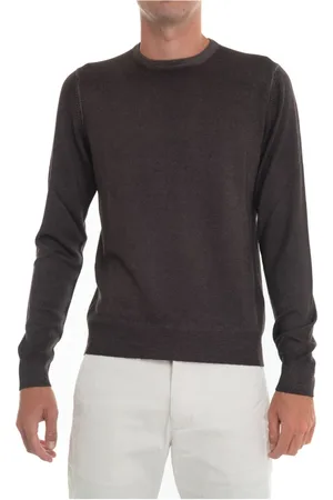 Gran Sasso Swetry, Mężczyzna, brązowy, 4XL, Pullower okrągłego szyi
