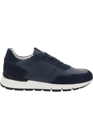 Nero Giardini Buty, Mężczyzna, Niebieski, 42 EU, Skóra, Włoskie skórzane sneakersy