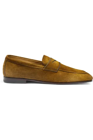 santoni Buty, Mężczyzna, Zielony, 44 1/2 EU, Zamsz, Mokasyn Carlo zamszowy męski