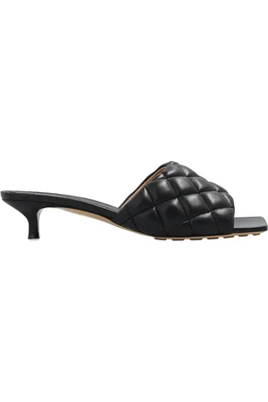 Bottega Veneta Buty, Kobieta, Czarny, 36 EU, Skóra, Klapki Mule na platformie