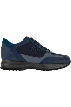 Hogan Buty, Mężczyzna, Niebieski, 43 1/2 EU, Skóra, Skórzane Sneakersy