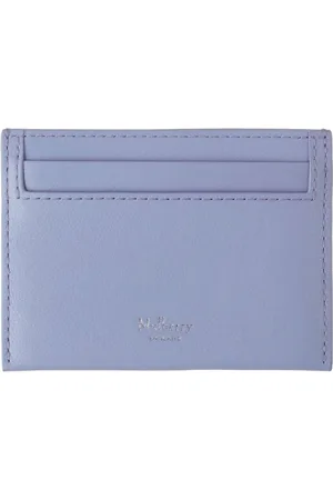 MULBERRY Akcesoria, Kobieta, Fioletowy, ONE SIZE, Skóra, Klasyczny Portfel na Karty z Fakturą Ziarna