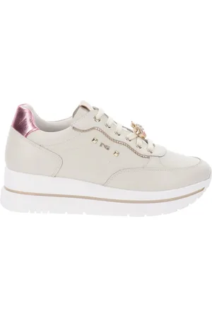 Nero Giardini Buty, Kobieta, Beżowy, 39 EU, Skóra, Sneakersy skórzane