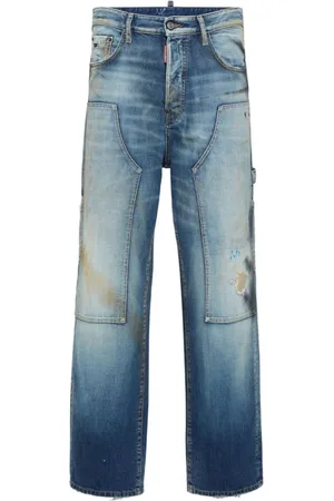 Dsquared2 Jeansy, Mężczyzna, Niebieski, L, Bawełna, Jeansyy Proste